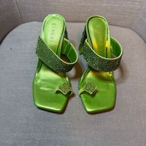 Gianni Bini Lime Green Embellished Heels